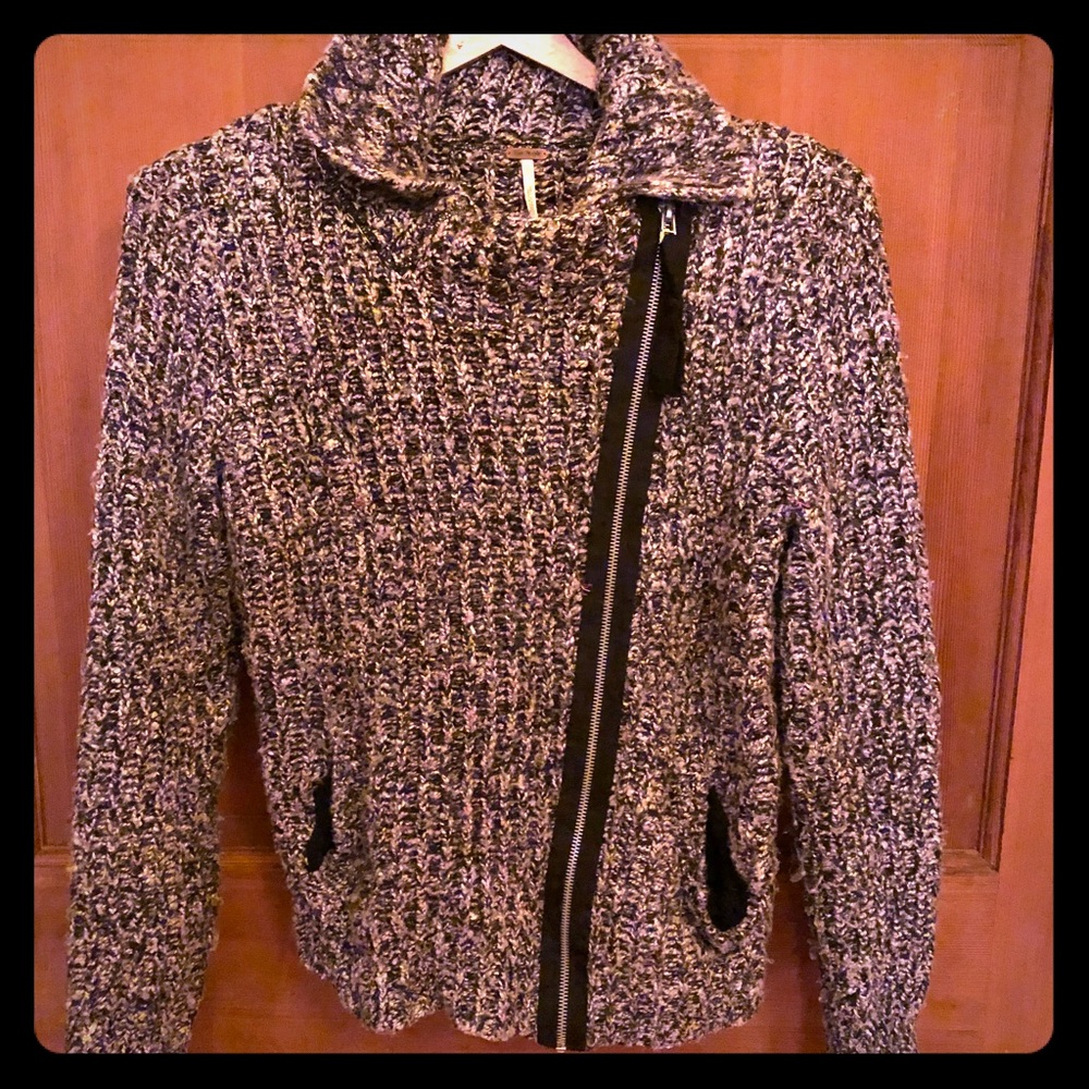 Free People Zip Up Sweater